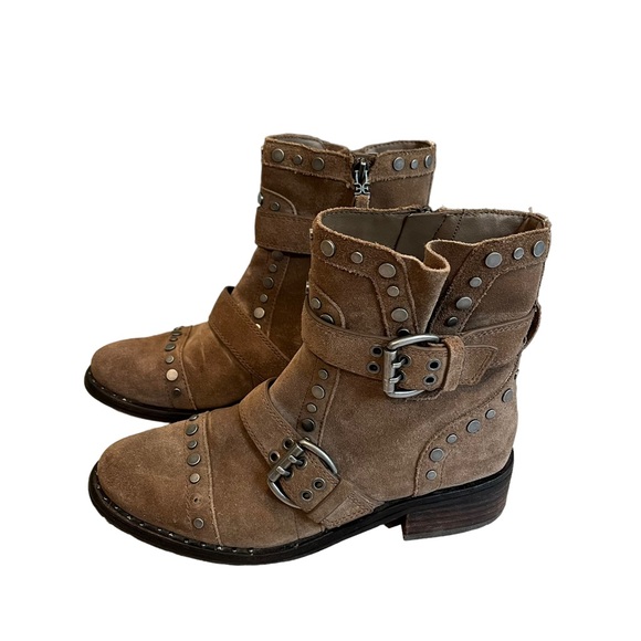 Sam Edelman Drea Studded Suede Booties Sz 8 - Picture 5 of 16